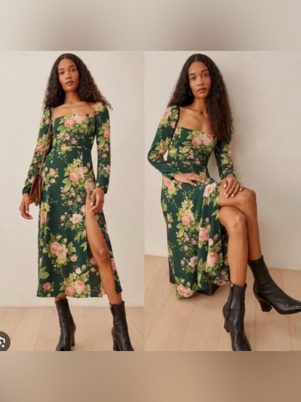 Reformation Sigmund Long Sleeve Midi Dress Women’s size 24